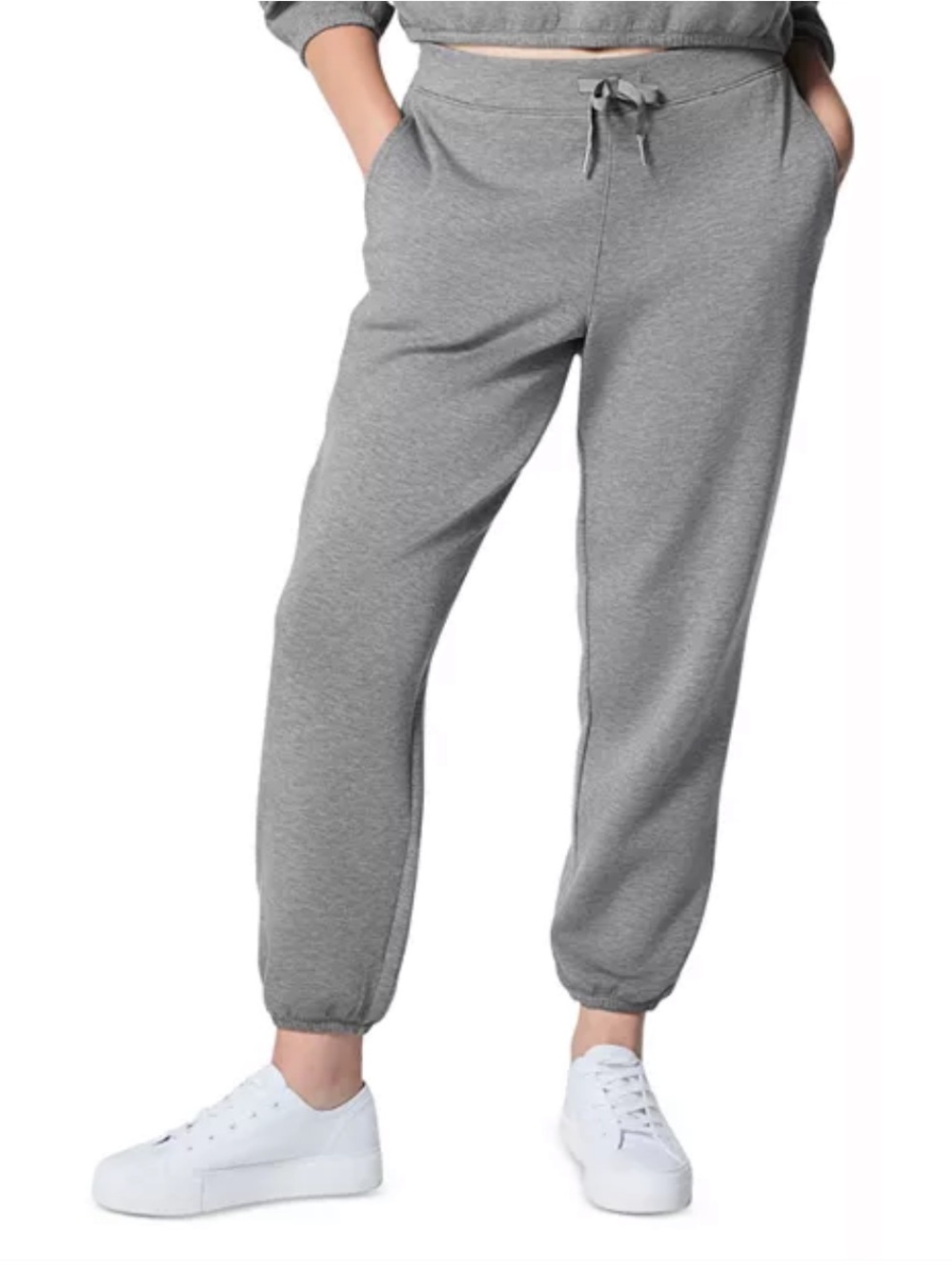 NWT SPANX® AirEssentials Jogger Medium Heather Gray Drawstring Jogger Pants XL - Picture 2 of 2